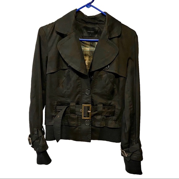 🎉2/$20 Vero Moda Balsa Short Jacket Belted Bomber Blazer Cropped Collared Coat - Picture 16 of 16